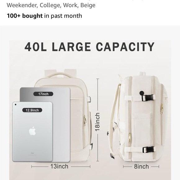 Elegant Cream Backpack - Picture 11 of 15